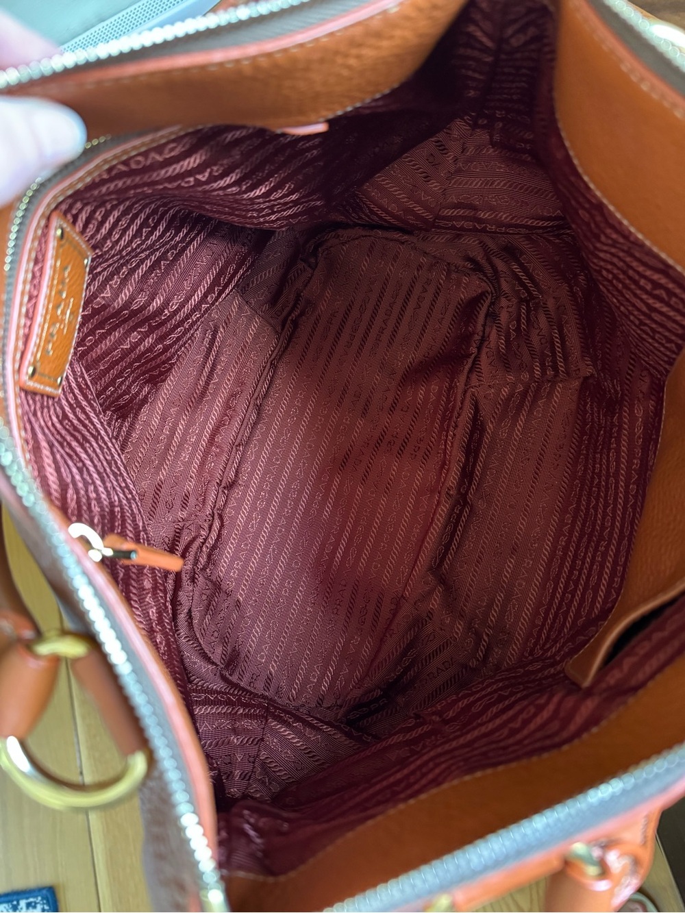 Prada Vitello Daino Leather Satchel Shoulder Bag - Picture 11 of 15